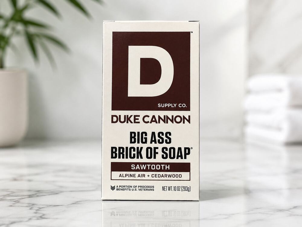 Duke Cannon Big Ass Brick of Soap Sawtooth Alpine Air Cedarwood 10 Oz New
